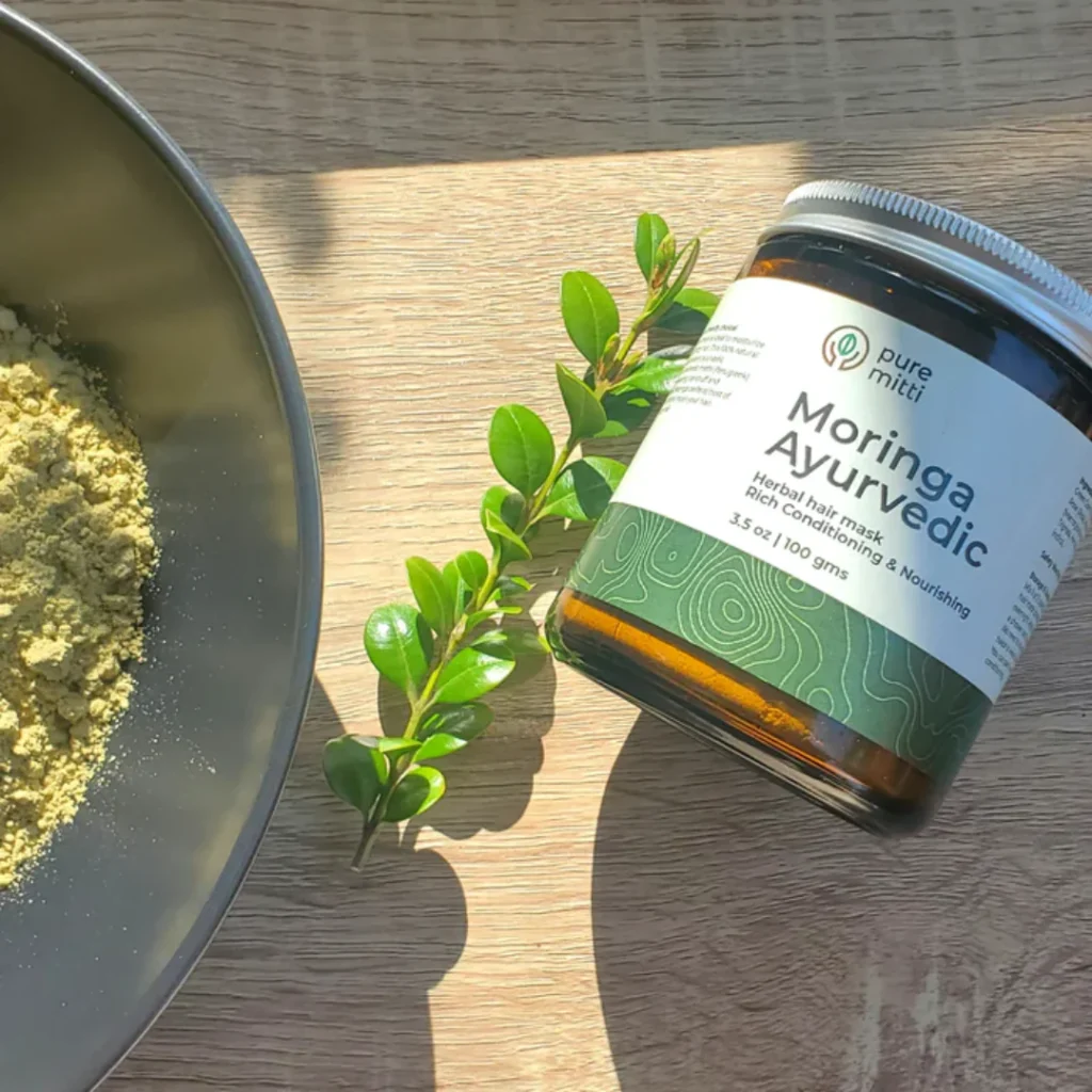 Moringa hair mask with natural ingredients