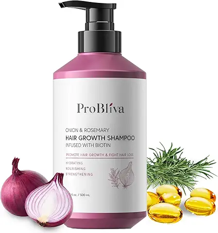 ProBliva Onion and Rosemary Hair Growth Shampoo with biotin and natural ingredients